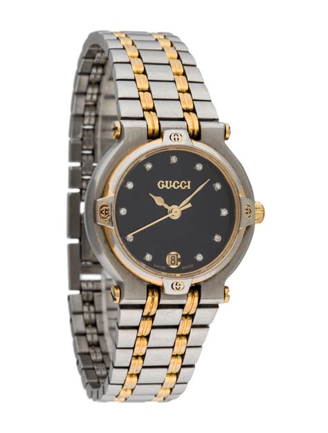 gucci diamond set watch 9000l|gucci 9000l gold tone.